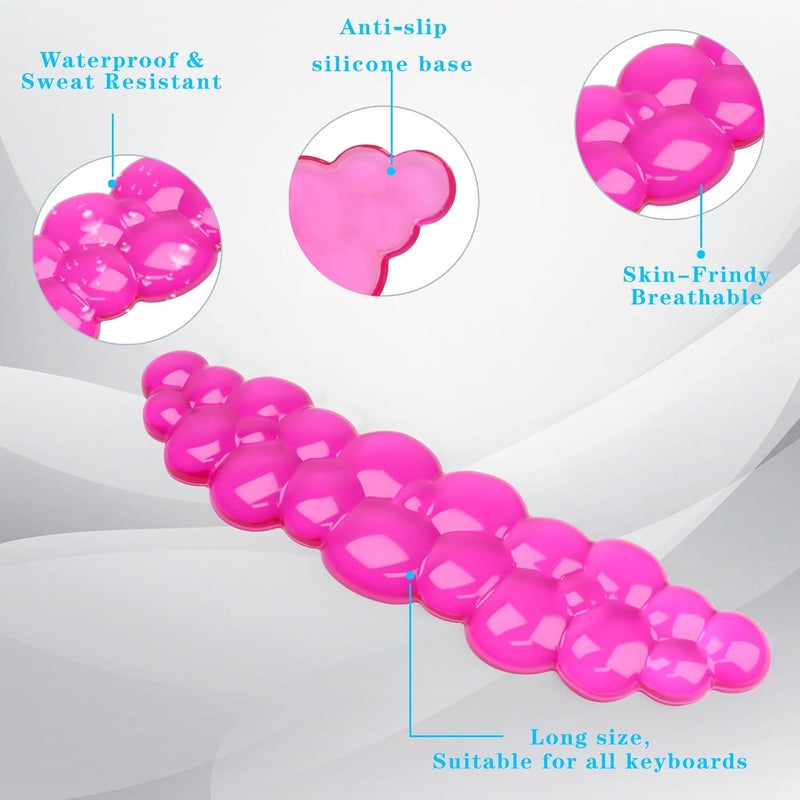 KEPUTAIER Gel Cloud Keyboard Wrist Rest, Cute Wrist Support and Arm Support Keyboard Rest for Keyboard Typing Pain Relief，Suitable for Office/Computer/Laptop/Gaming（Keyboard Wrist Rest Red） - Image 3